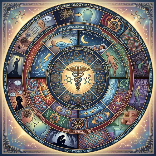 Pharmacology Mandala: Types, Effects, Interactions, Toxicity, Indications