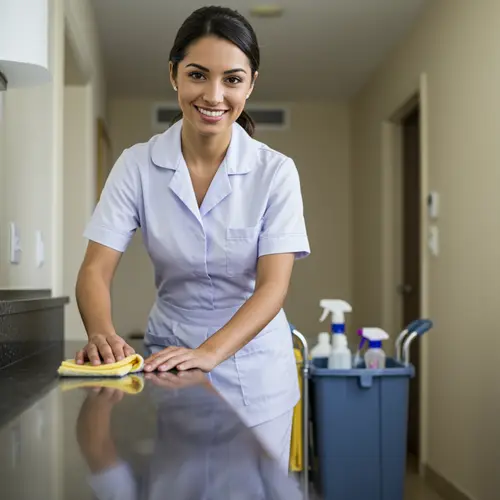 Hispanic Hotel Room Cleaner: 38 Years of Experience