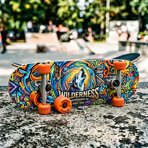 Detailed Multicolored Skateboard with Stylish Design