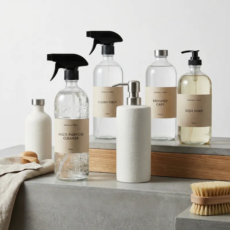 Sleek 750ml Cleaning Products | Minimalist Design & Fine Detail