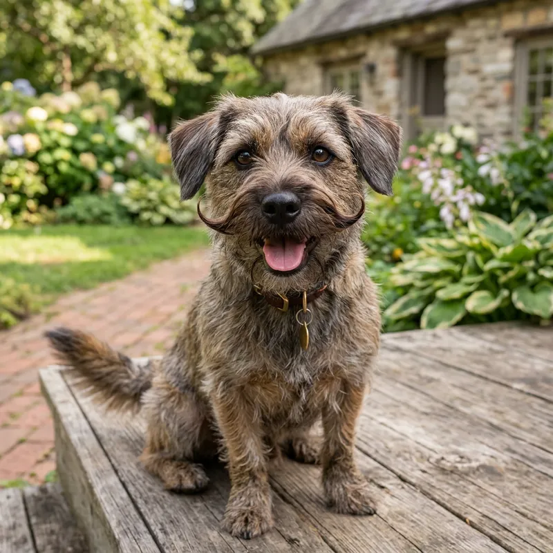 Sophisticated Dog with Mustache | Whimsical Charm
