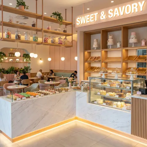 Modern Sweet Shop & Restaurant Interior Design