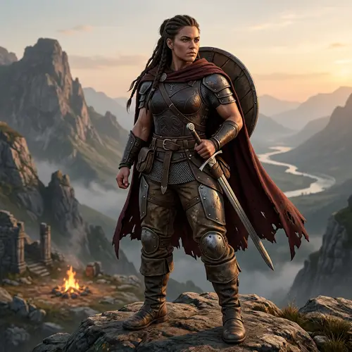 Curvy Warrior Woman Art - Powerful and Beautiful