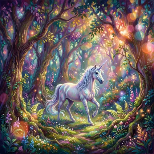 Mystical Forest with Unicorn | Enchanted Fantasy World