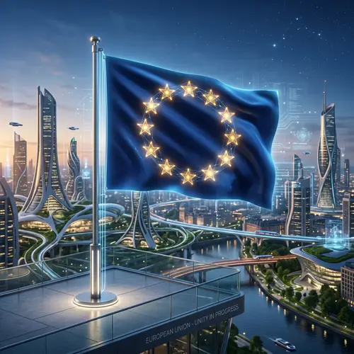 Futuristic European Union Flag Design