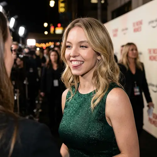 Sydney Sweeney Sticks Out Her Tongue