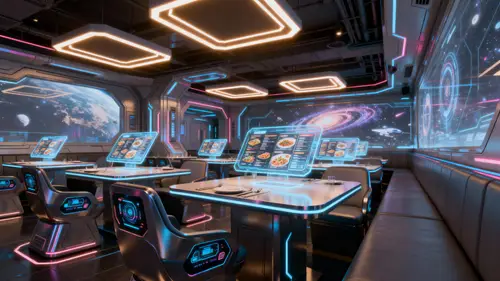 Futuristic Sci-Fi Themed Restaurant Experience