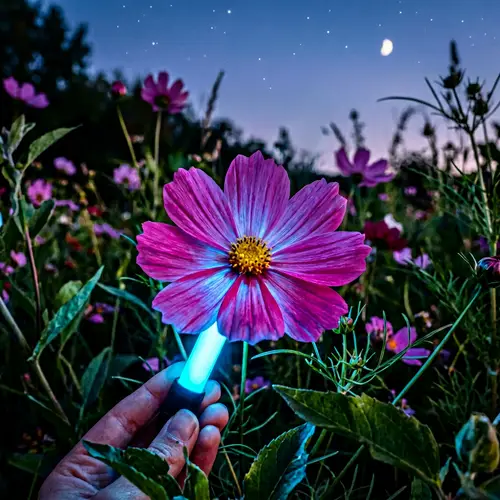 Sky Blue Light Stick Inside Cosmos Flower
