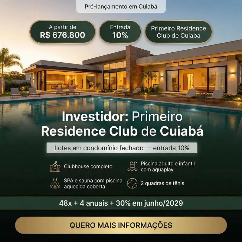 Luxury Real Estate: First Residence Club in Cuiabá