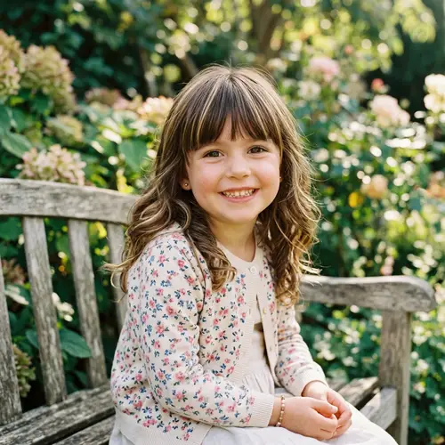 Cute Girl with Brown Hair & Blonde Highlights