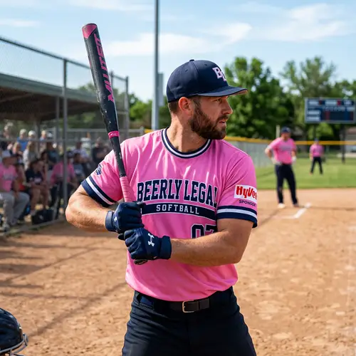 Beerly Legal Pink Softball - Hyvee Sponsored Gear