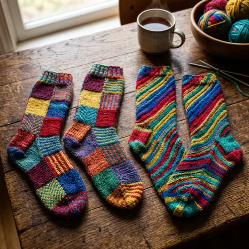 Colorful Artisan Knit Socks for Cozy Feet | Buy Online