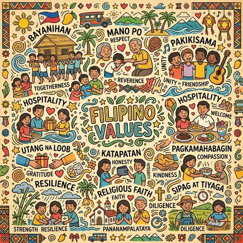 Doodle Art Celebrating Filipino Values
