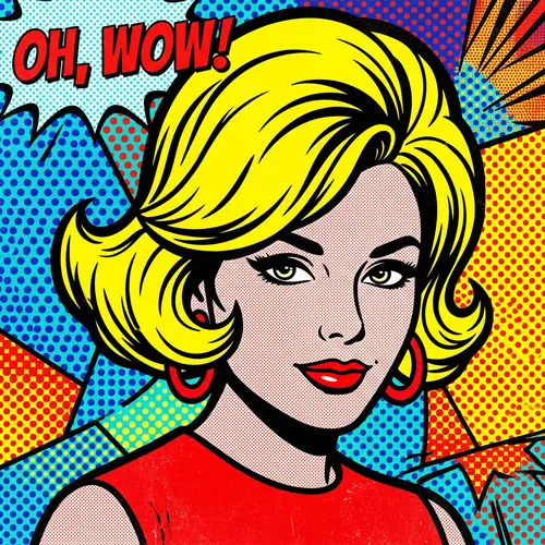 Andy Warhol-Inspired Pop Art Female Portrait
