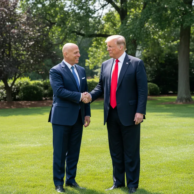 Photo with Donald Trump: Shaking Hands Moment