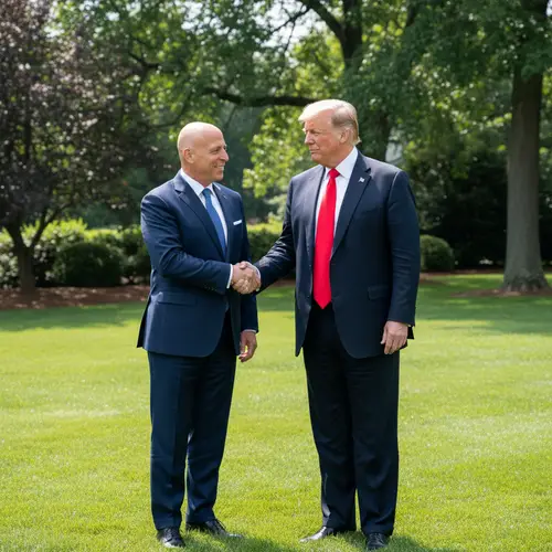 Photo with Donald Trump: Shaking Hands Moment