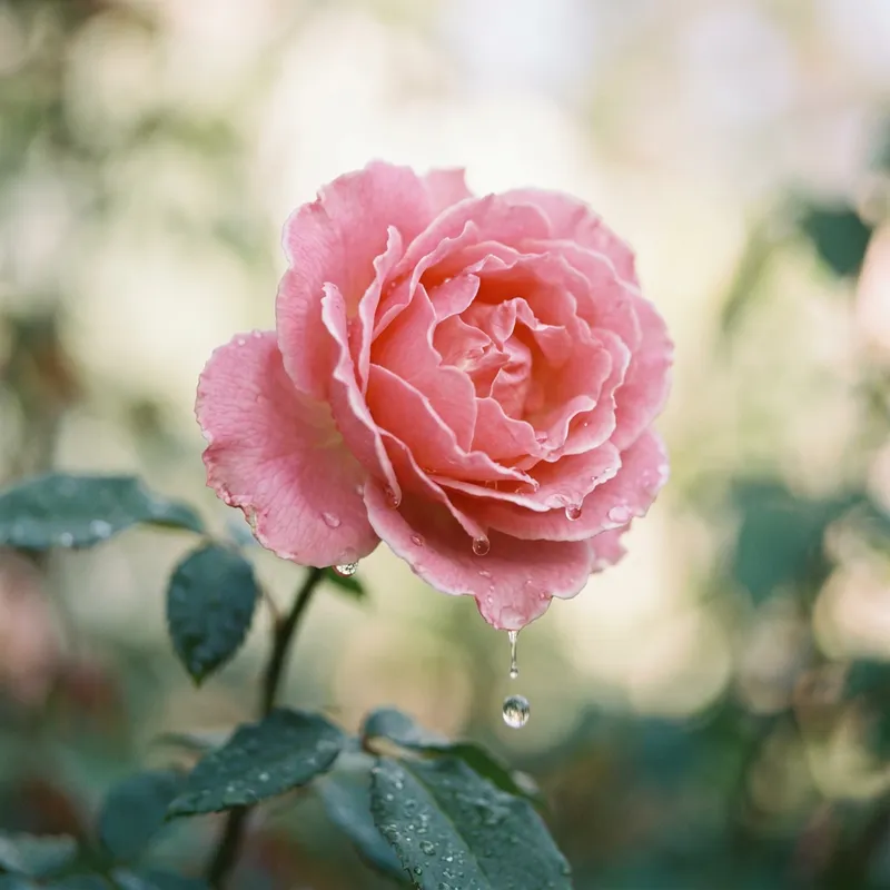 Weeping Pink Rose | Emotional Floral Image Weeping Pink Rose | Emotional Floral Image
