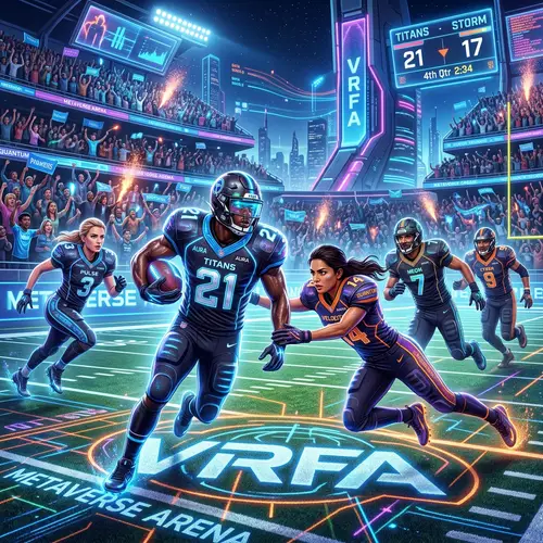 Futuristic Virtual Reality Football Match in Diverse Metaverse