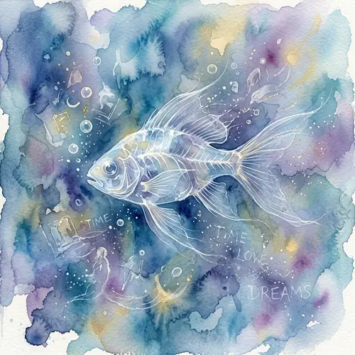 Ethereal Transparent Fish in Watercolor Art