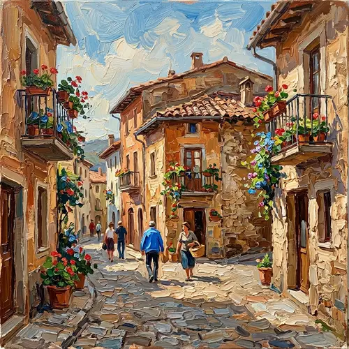 Charming Corgi on a Red Cushion – Impasto Painting