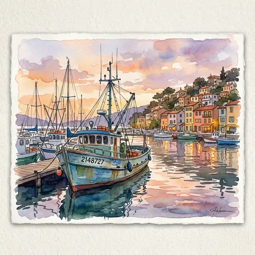 Enchanting Watercolor Garden Stone House Art