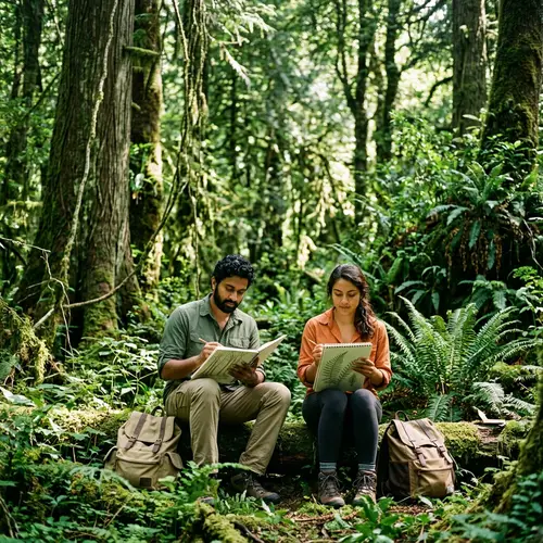 Green Forest Scene: Diversity Captured by Artists