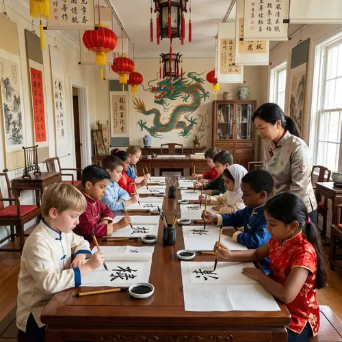 Diverse Traditional Chinese Classroom Scene