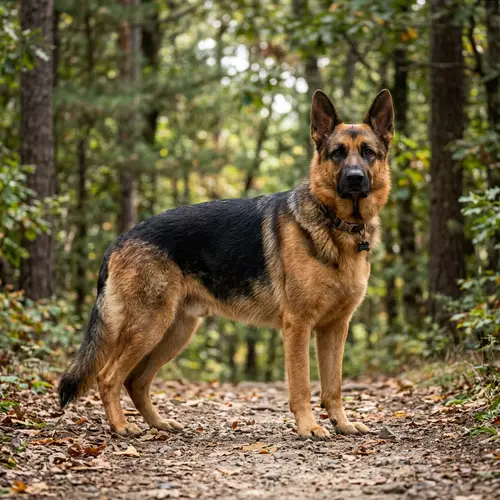 Detailed German Shepherd Dog Image | Strong Build, Medium Size