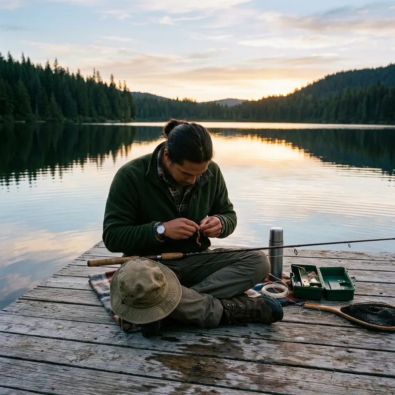 Fishing in Crystal Clear Lake | Serene Outdoor Activity