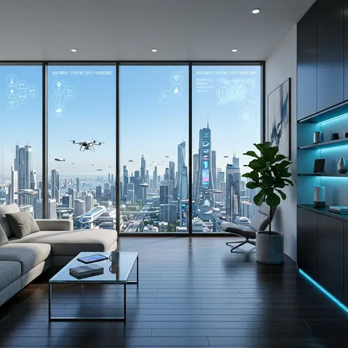 Futuristic High-Rise Apartment with Stunning Views