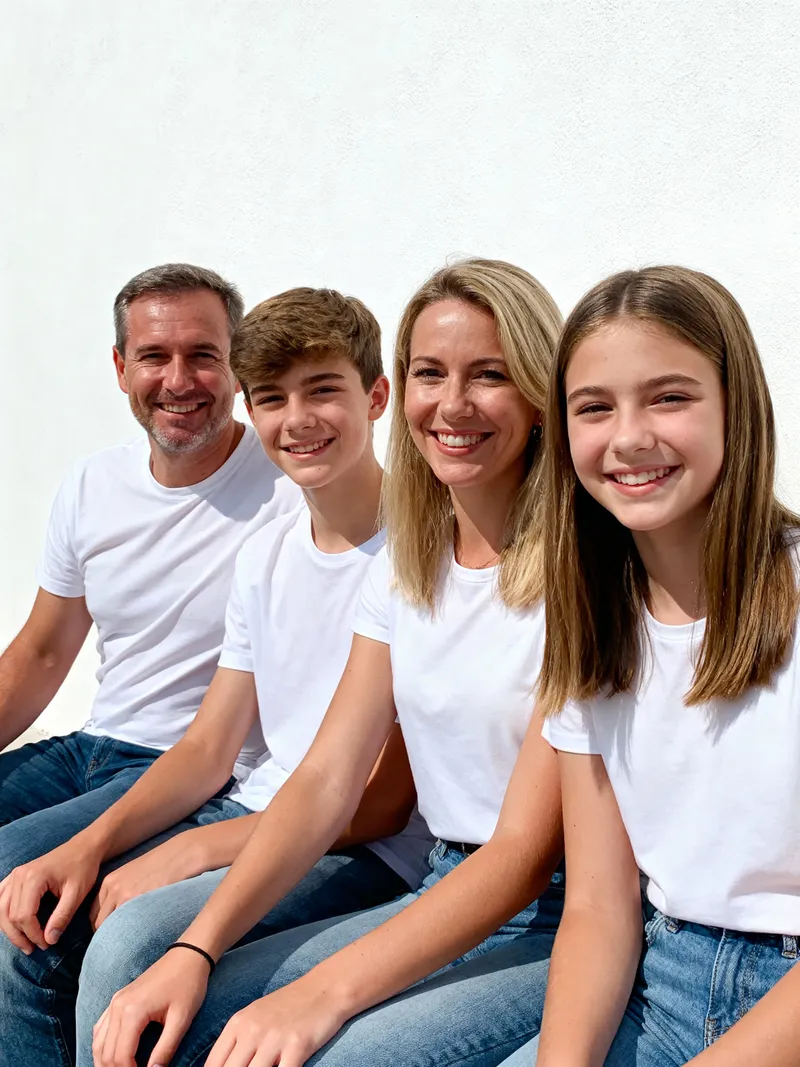 Happy Family Portrait - Smiling Together