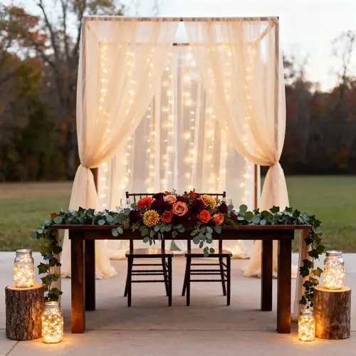Elegant Fall Wedding Table Setup Ideas