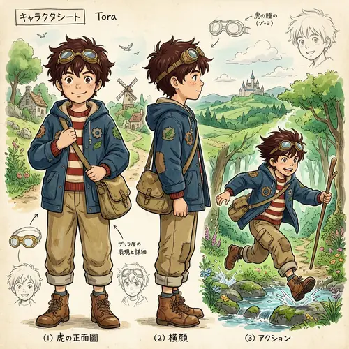 Detailed Boy Character Drawings | Japanese Animation Style