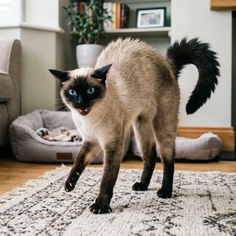 Bravo Siamese Cat: Graceful Fury in Home Environment Bravo Siamese Cat: Graceful Fury in Home Environment