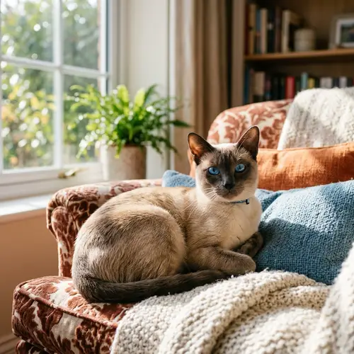Stunning Siamese Cat: Elegance in Light Colors