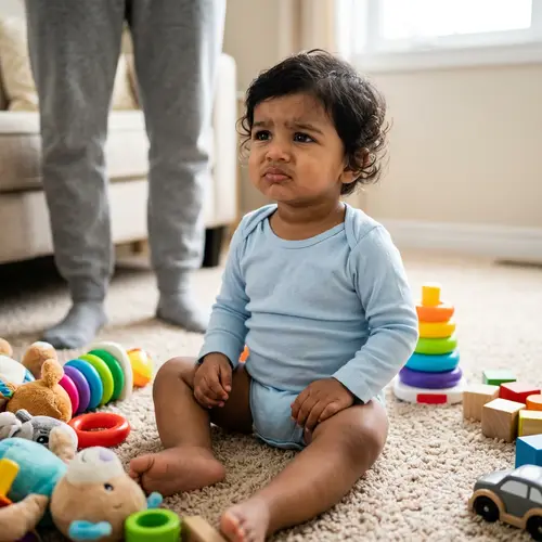 Wet Diaper Kid | Toddler in Blue Onesie Needs Diaper Change