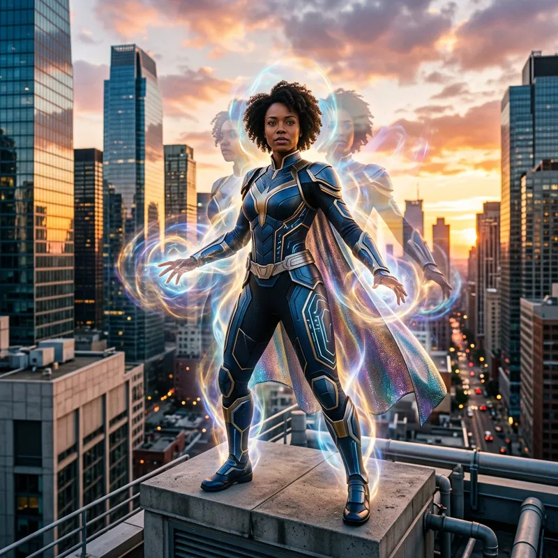 Empowering Shape-Shifting Superhero Creating Illusions in Urban Setting Empowering Shape-Shifting Superhero Creating Illusions in Urban Setting