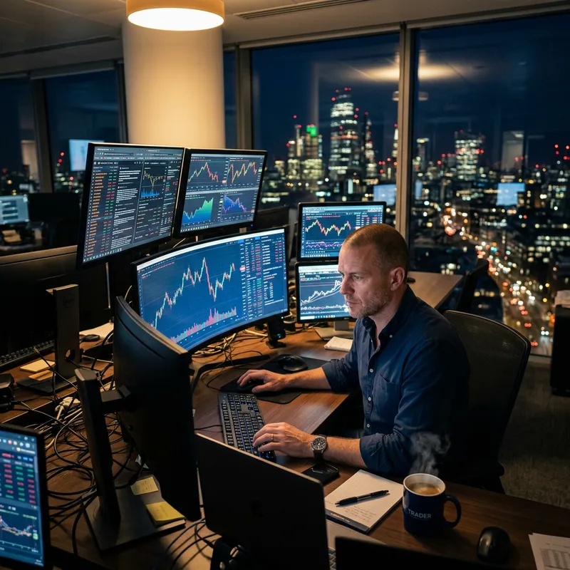 Professional Financial Trader in Action | Market Analysis