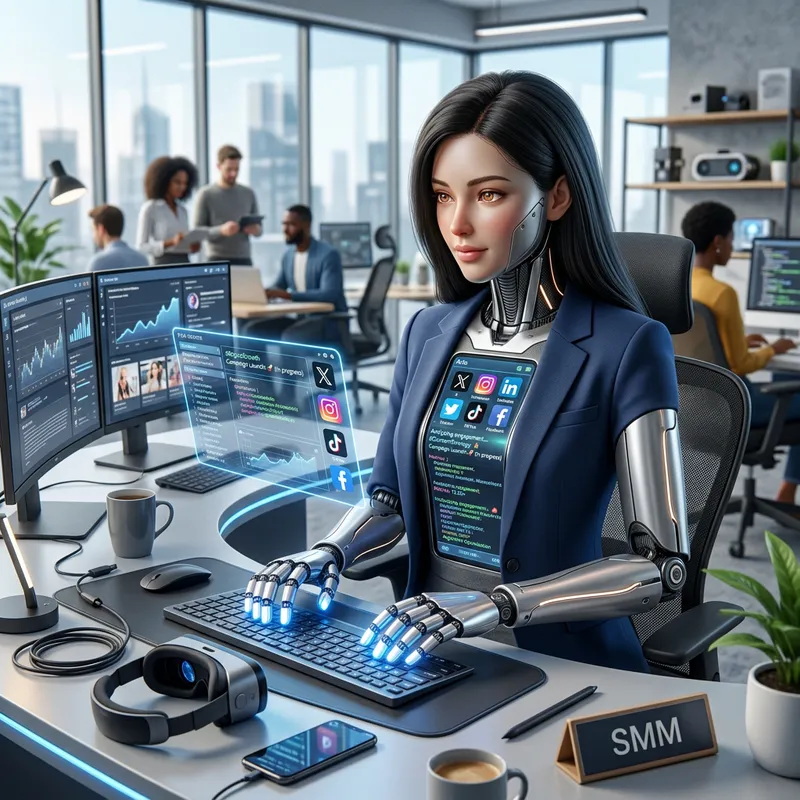 Female Robot Social Media Specialist Female Robot Social Media Specialist