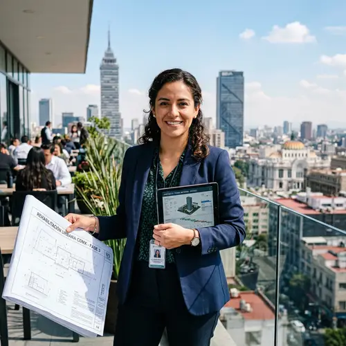 Professional Hispanic Female Engineer in Mexico City | Project Manager