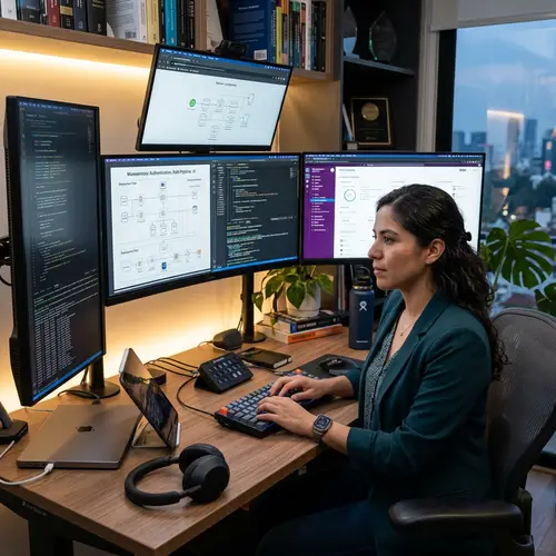 Tech-Savvy Mexican Woman: Software Development Manager