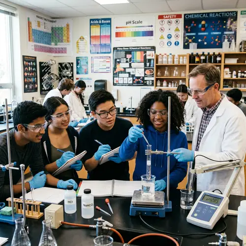 Science Experiment: Acid Dissolving in Test Tube | Educational Classroom