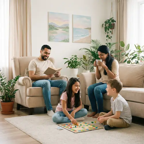 Tranquil Home with Happy Family | Cozy Interior Design