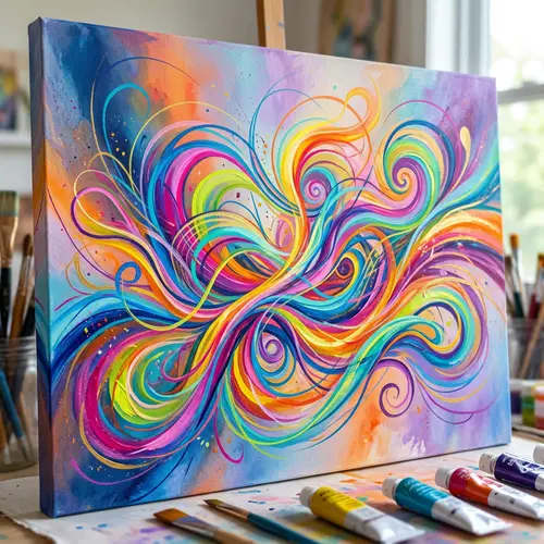 Creative Lines: Blending Bright Colors