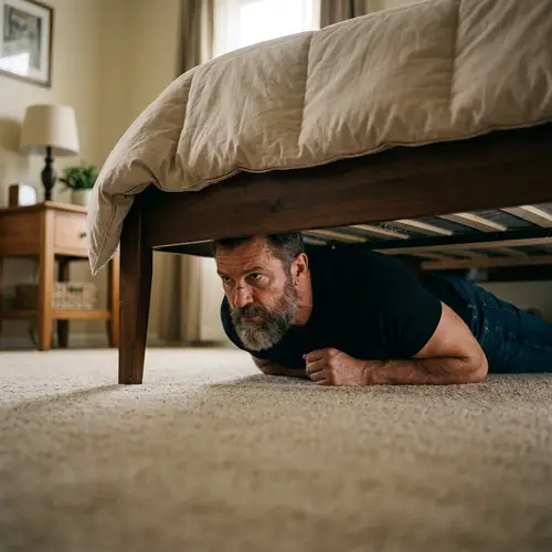 Chuck Norris Under Bed - Humorous Martial Artist Scene