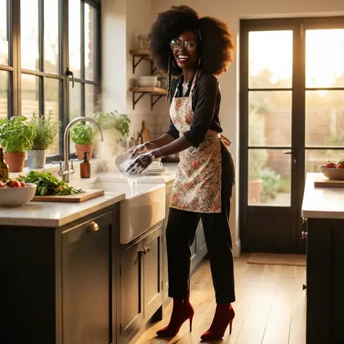 Empowered Black Woman Portrait: Strength & Joy