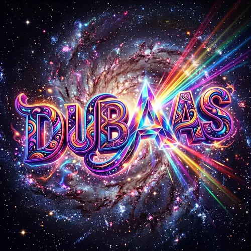 Colorful Artistic Typography of DUBMAS