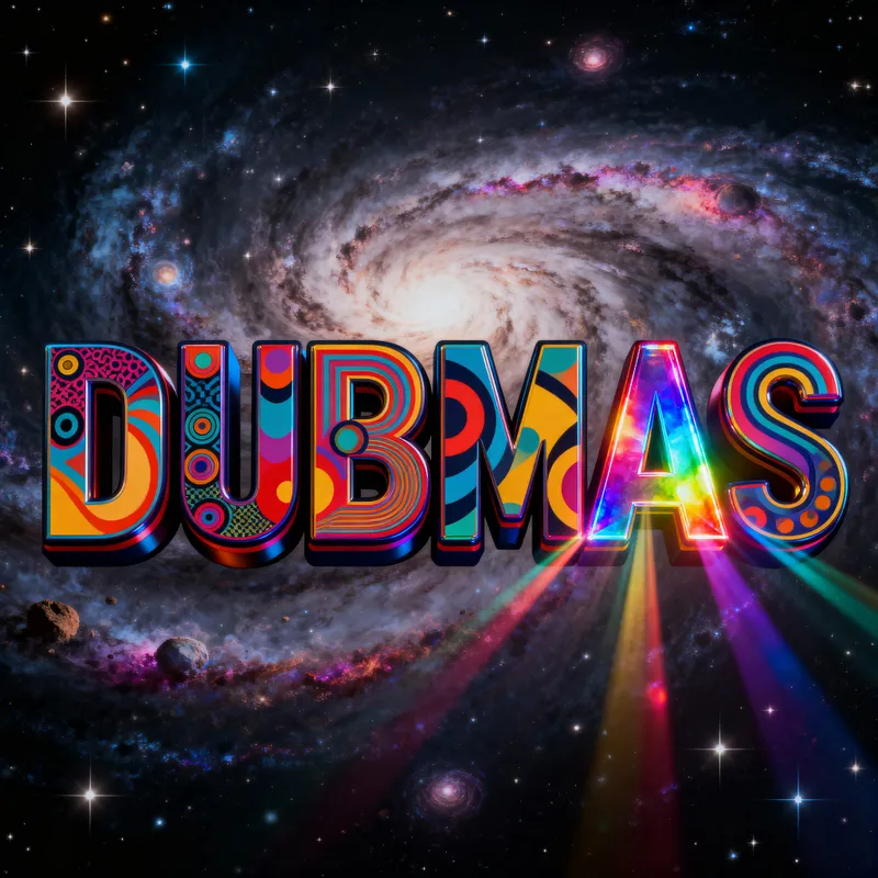 Colorful Artistic Typography of DUBMAS