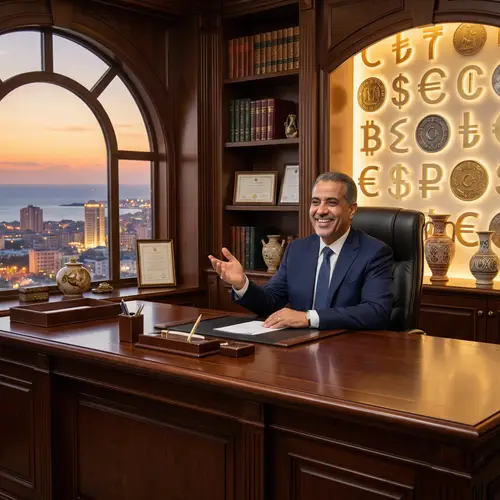 Successful Arab Libyan Businessman in Luxurious CEO Office