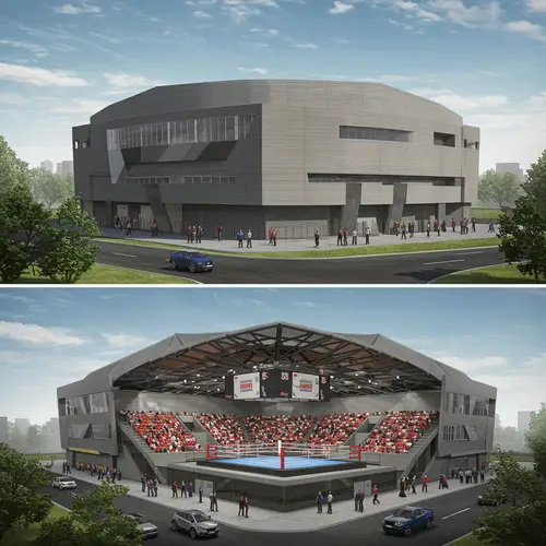 Indoor Boxing Arena Design for 6000 Seats